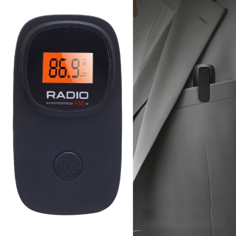 Portable FM Radio 2 X AAA Battery Operated Ultra Portable Design Pocket FM Radio - Handsfree Clip Design HD Backlit Radio for Travel Emergency Outdoor Use - Image 3