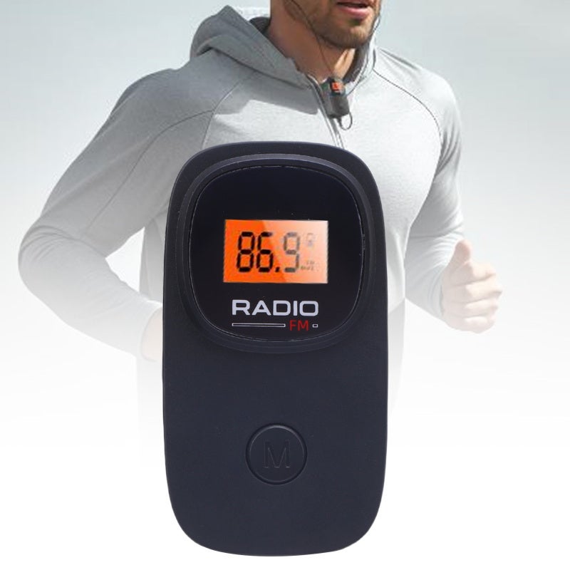 Portable FM Radio 2 X AAA Battery Operated Ultra Portable Design Pocket FM Radio - Handsfree Clip Design HD Backlit Radio for Travel Emergency Outdoor Use - Image 5