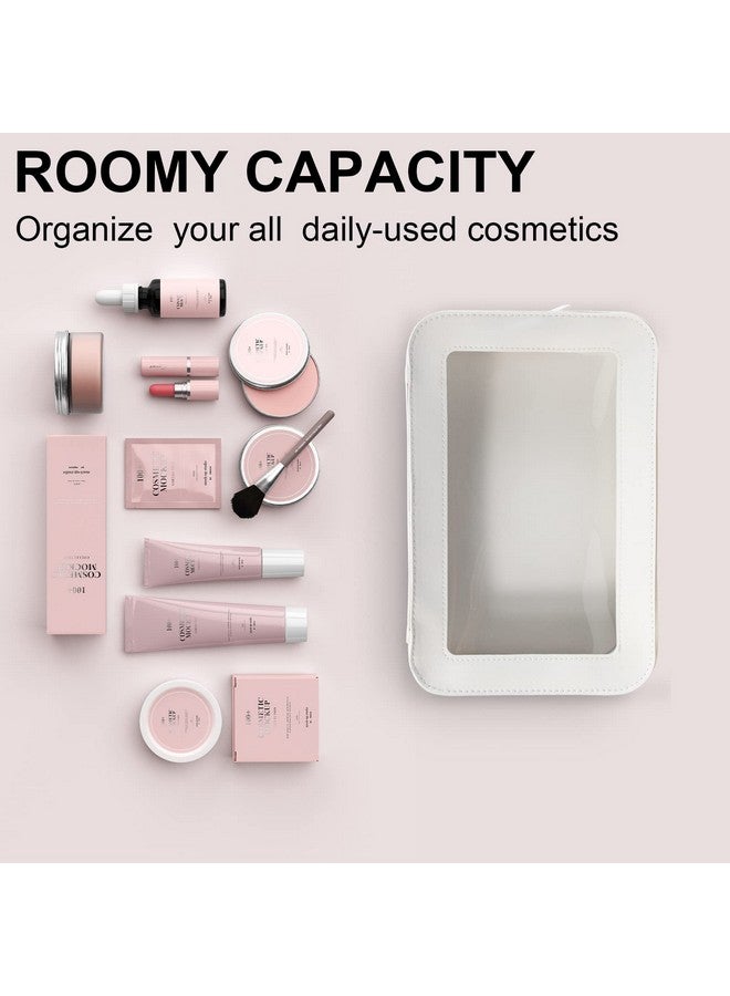 ليتغو حقائب مكياج شفافة من LETGO، حقيبة أدوات تجميل معتمدة من إدارة أمن النقل مزودة بسحاب، منظم مكياج شفاف مناسب لحمل مستلزمات السفر، حقائب مستحضرات تجميل شفافة للنساء والرجال (بيج C) - Image 3