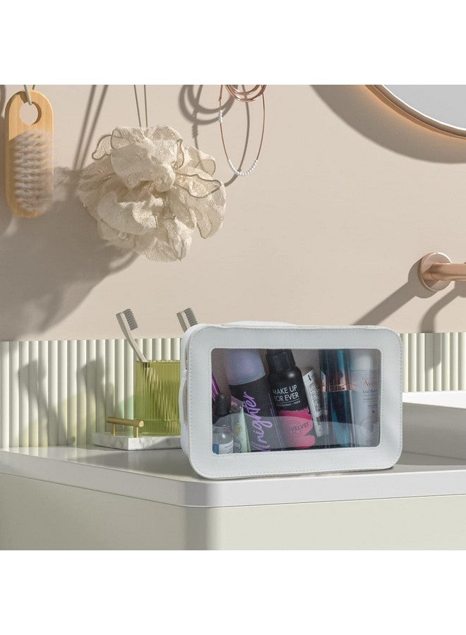 ليتغو حقائب مكياج شفافة من LETGO، حقيبة أدوات تجميل معتمدة من إدارة أمن النقل مزودة بسحاب، منظم مكياج شفاف مناسب لحمل مستلزمات السفر، حقائب مستحضرات تجميل شفافة للنساء والرجال (بيج C) - Image 4