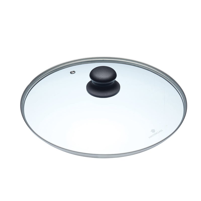 MasterClass KitchenCraft MCGLLID28 Glass Saucepan Lid Designed to Fit 28cm Saucepans and Frying Pans 28 cm