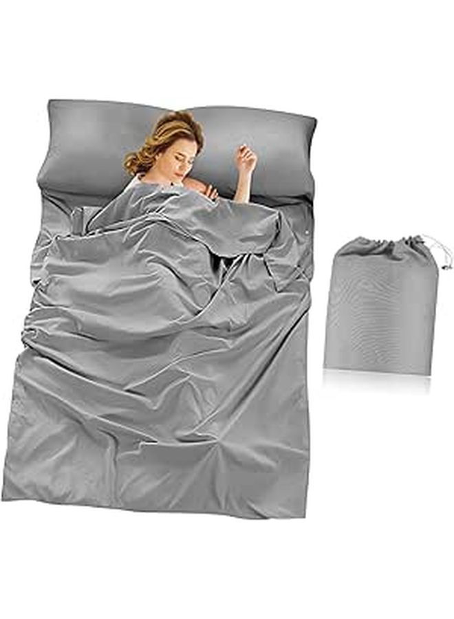 Travel Sleeping Bag Liner Lightweight Hotel Sleep Sack for Backpacking - Image 1