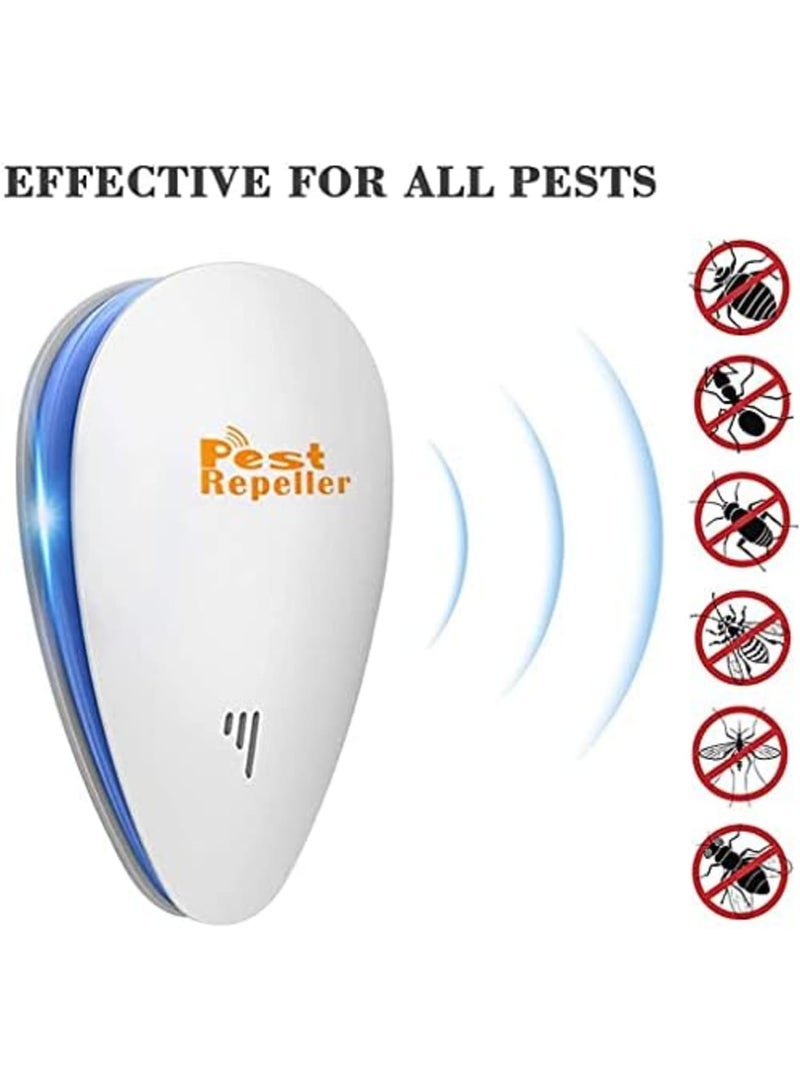 Luckam جهاز طرد الحشرات بالموجات فوق الصوتية 2 قطعة، طارد ذباب إلكتروني داخلي، جهاز تحكم في الحشرات للصرصور، الفئران، النمل، البعوض، طارد القوارض بالموجات فوق الصوتية 100% غير ضار بالحيوانات الأليفة والبشر - Image 2