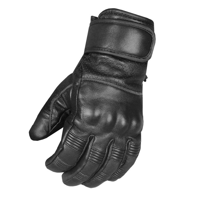 TorqueFist Mens Motorcycle Gloves Premium Leather Touch Screen Protective Gel Padded Palm Biker Cruiser Glove Black XXL