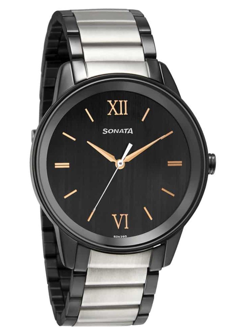 سوناتا ساعة يد رجالية تناظرية دائرية معدنية  مم - Image 1