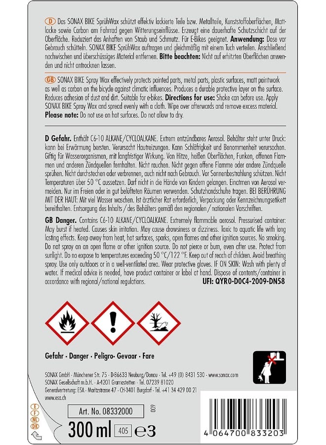 SONAX Sonax Bike Spray Wax (300mL) - Image 5