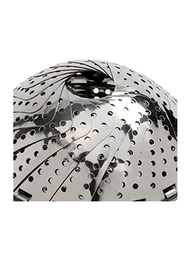 نور برو Stainless Steel Vegetable Steamer Silver 27.3cm - Image 3