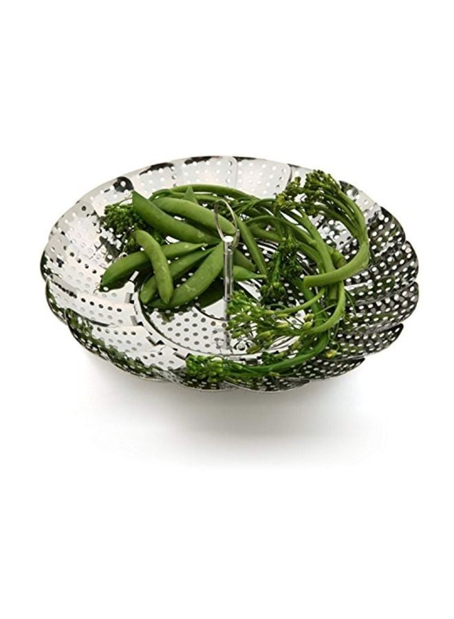 نور برو Stainless Steel Vegetable Steamer Silver 27.3cm - Image 2