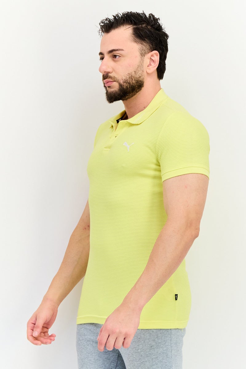 PUMA Men Sportswear Fit Short Sleeve Outdoor Polo Shirt, Yellow - Image 2