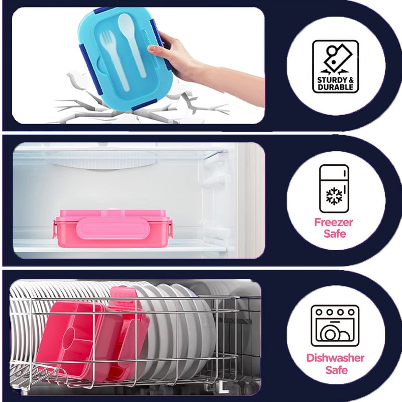 Star Babies - Bento Lunch Box With 4 Compartments - Retro Car - Black - Image 5