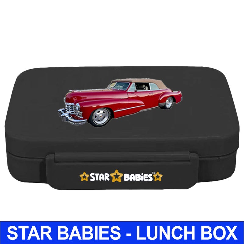 Star Babies - Bento Lunch Box With 4 Compartments - Retro Car - Black - Image 2
