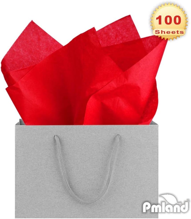 PMLAND 100 Sheets Red Tissue Paper Bulk, 20x15 Inches Wrapping Tissue Paper for Gifts, Bags, Crafts, Holidays, Birthdays, Party Decorations - Image 4