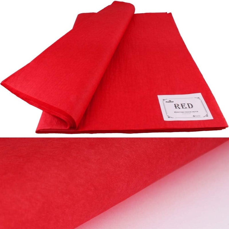 PMLAND 100 Sheets Red Tissue Paper Bulk, 20x15 Inches Wrapping Tissue Paper for Gifts, Bags, Crafts, Holidays, Birthdays, Party Decorations - Image 2