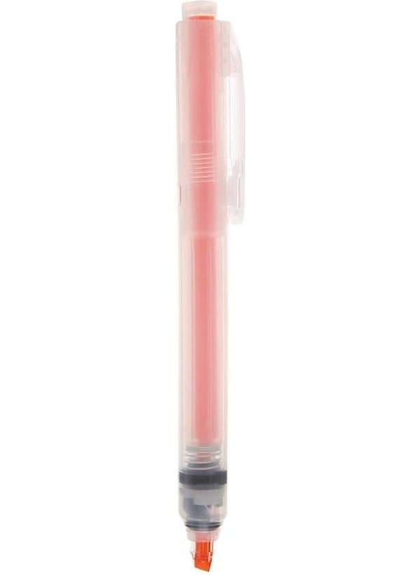 MUJI Push Button Neon Orange Highlighter  - Image 1