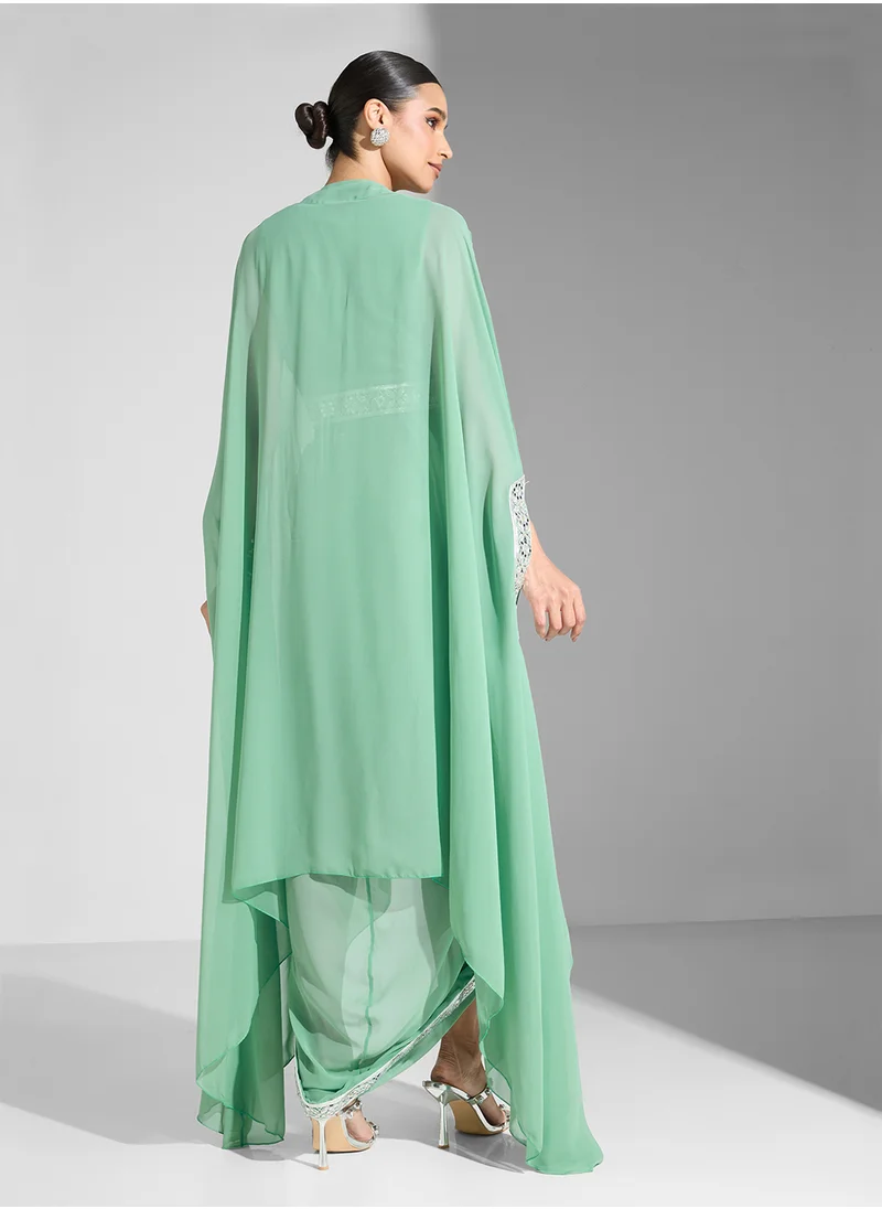 Golden Apple 3PCS Set Long Sleeves Skirts & Top