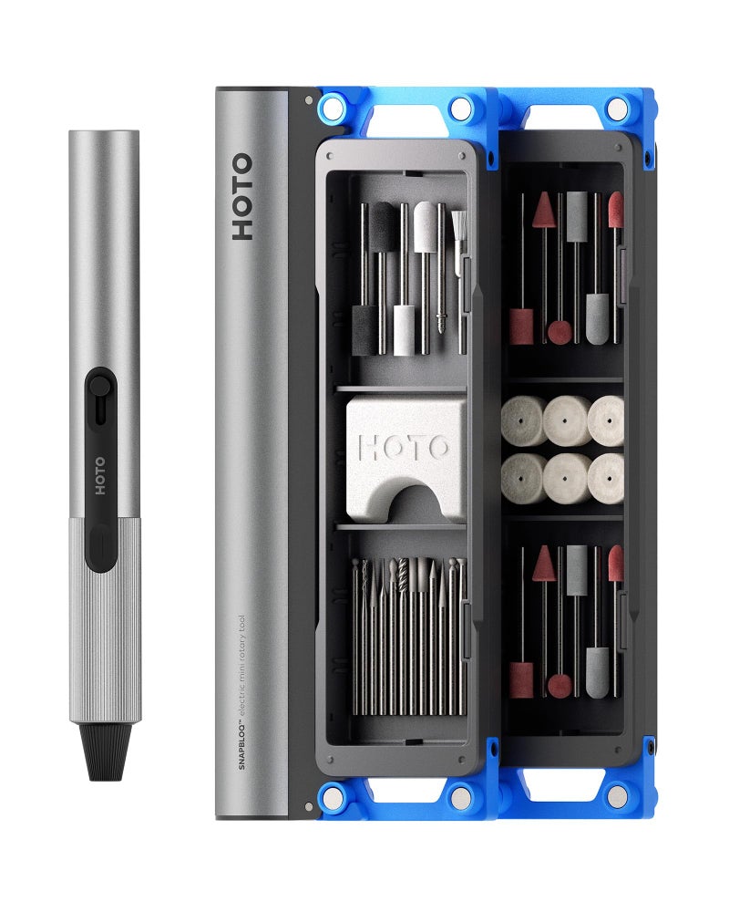 HOTO SNAPBLOQ RA04 Mini Rotary Tool Kit Cordless or Corded Brushless Precision Engraving Pen 22000RPM Variable Speed 38 Accessories for 3D Printer Sanding Polishing Drilling Carving DIY Craft - Image 2