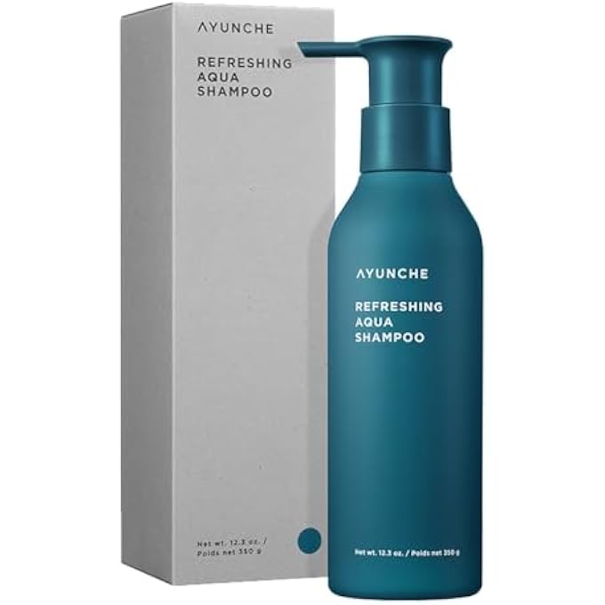 AYUNCHE Refreshing Shampoo for Oily Scalp, 11.8oz Purifying & Cool Down | Powerful Cooling & Deep Cleansing | Anti-Dandruff Shampoo | Korean Salon Brand