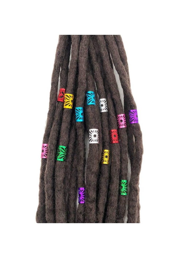 Messen 170 Pieces Dreadlocks Beads Multicolor Aluminum Dread Locks Metal Cuffs Hair Decoration Braiding Hair Jewelry (Not Break Easily)  - Image 4