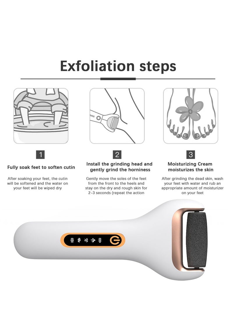 Generic Electric Callus Remover for Feet with 3 Grinding Head,Rechargeable Foot Scraper, Pedicure Machine, Washable Callus Remover Tools, Foot Scrubber File, Professional Pedicure Tools  - Image 5