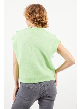 Reserved Women V-Neck Knitted Vest, Green  - Image 2