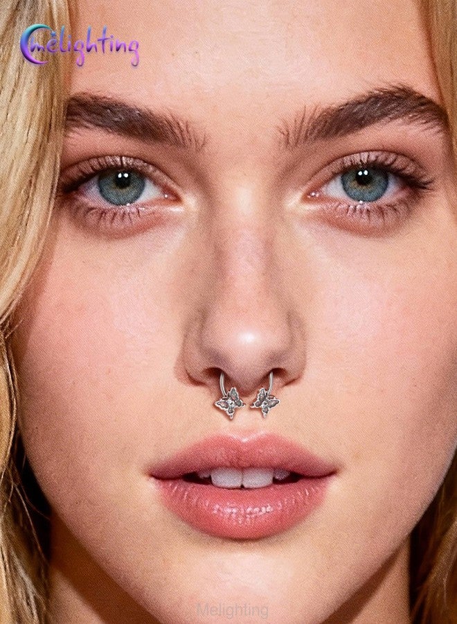Melighting 16G Butterfly Septum Ring, 10 mm Daith Piercing Jewelry Stainless Steel 316L, Cartilage Helix Earring, Septum Clicker For Women - Image 5