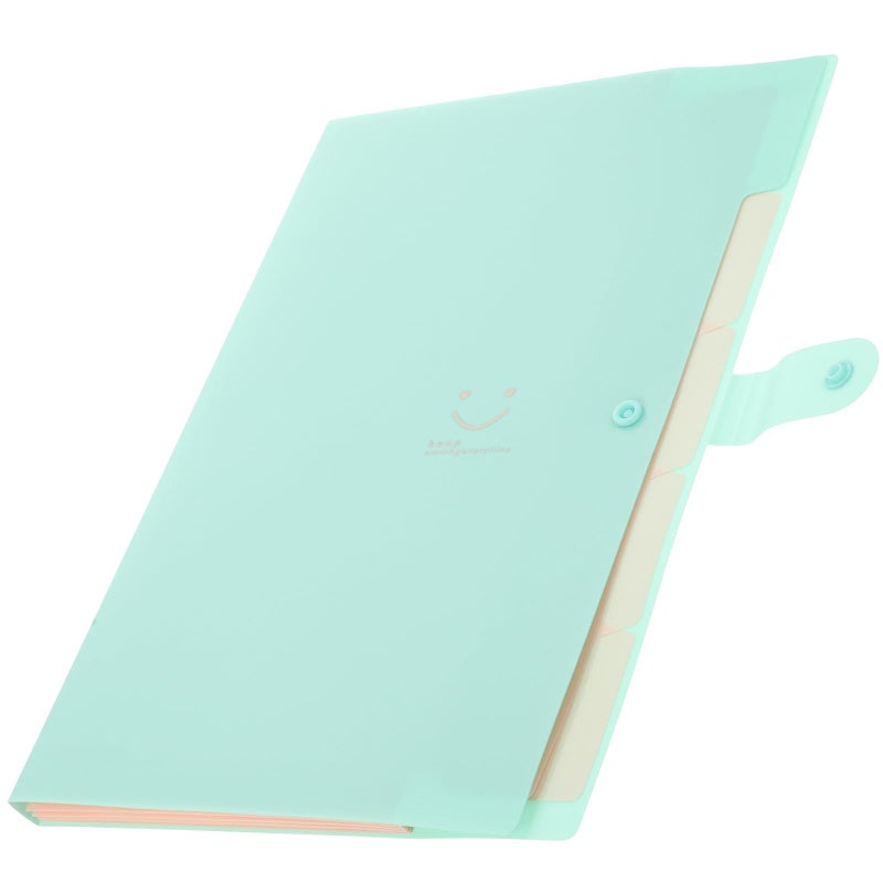 Green Portable File Folder Multi Pocket Accordion Document Organizer for Office and School - Image 2
