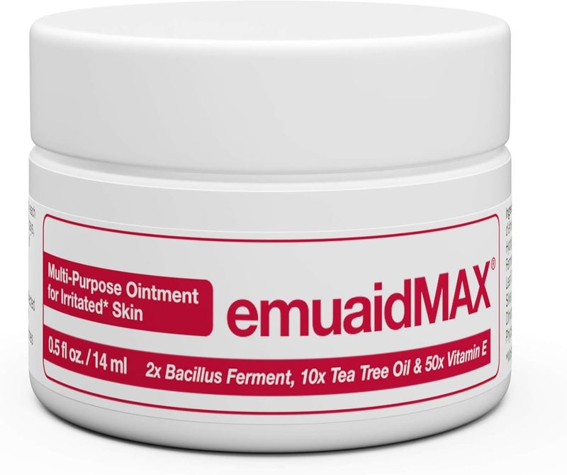 emuaid EMUAIDMAX Ointment for Itchy Skin, Maximum Strength Treatment for Athlete's Foot, Psoriasis, Jock Itch, Rash, Eczema, Cold Sores, Blisters, and Yeast Infection, 0.5oz - Image 1