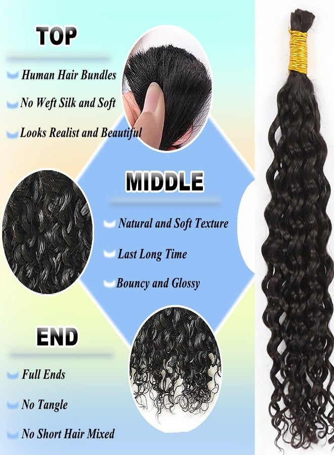 Y WIGS YWIGS Boho Hair for Braiding 100G Water Wave Bulk Human Hair for Braiding Virgin Human Braiding Hair NC 18inch - Image 3
