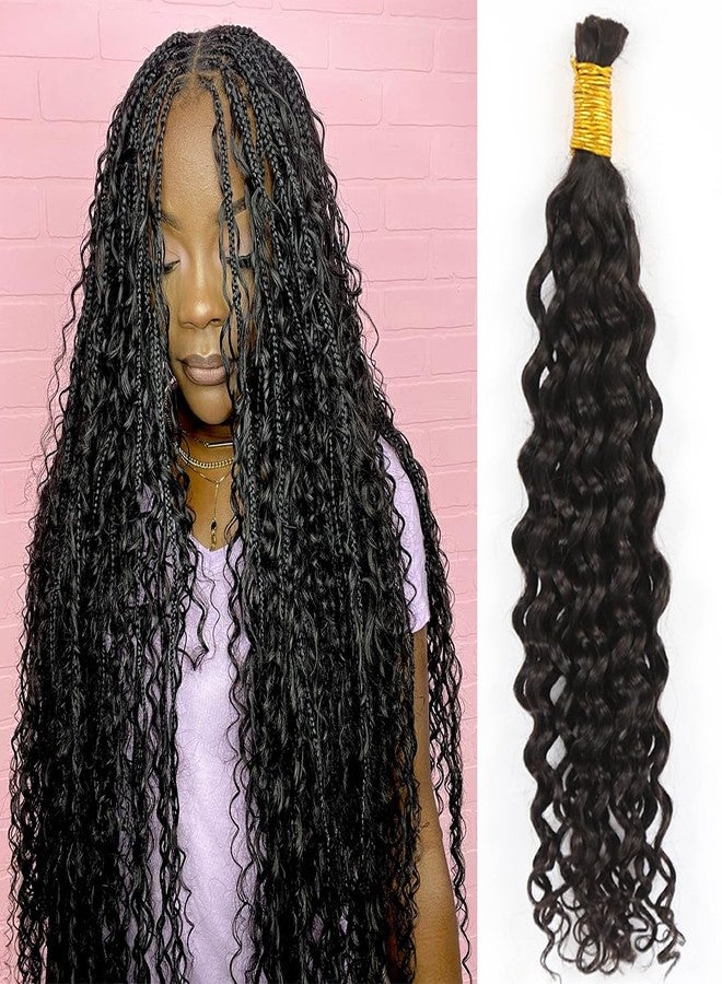 Y WIGS YWIGS Boho Hair for Braiding 100G Water Wave Bulk Human Hair for Braiding Virgin Human Braiding Hair NC 18inch - Image 1