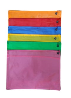 Libra Zipper Bag Fluoro A3 Multicolors (Pack of 6)  - Image 1