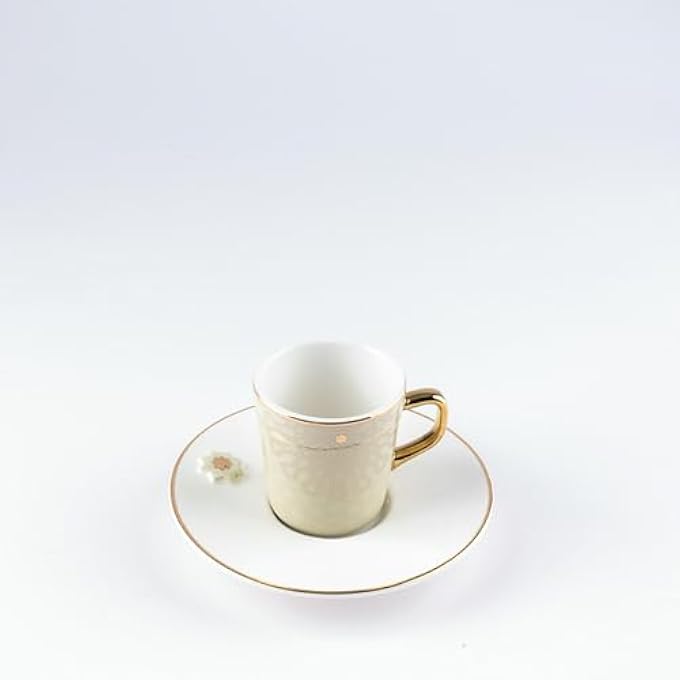 rayihni Asalah Turkish Coffee 12Piece Set BeigeGold - Image 3