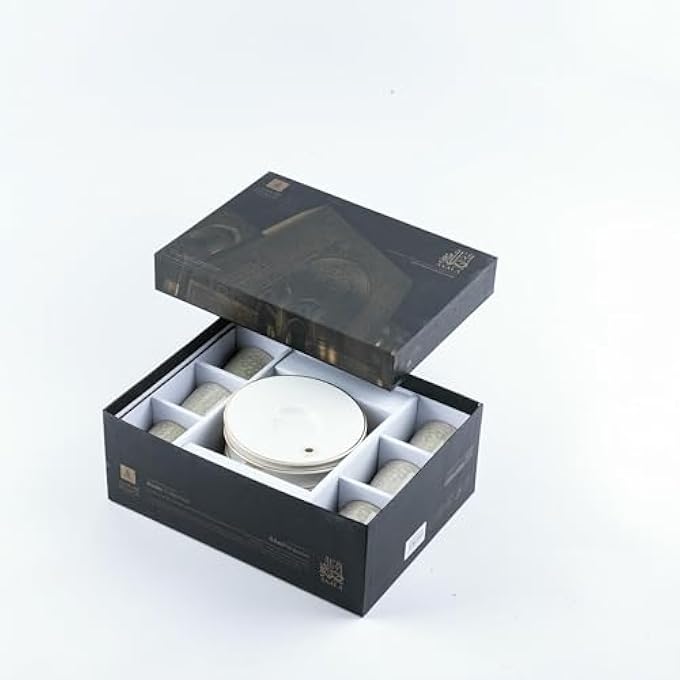 rayihni Asalah Turkish Coffee 12Piece Set BeigeGold - Image 2