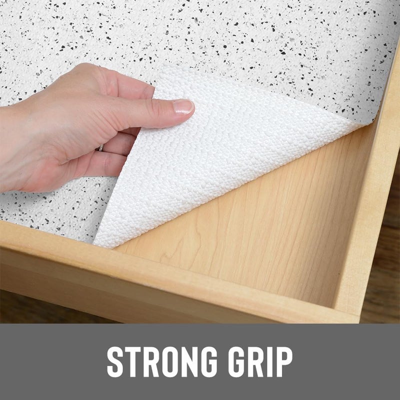 Con-Tact Brand Grip Prints Non-Adhesive Non-Slip Counter Top, Drawer/Shelf Liner, 12" x 20', Granite Black and White - Image 4