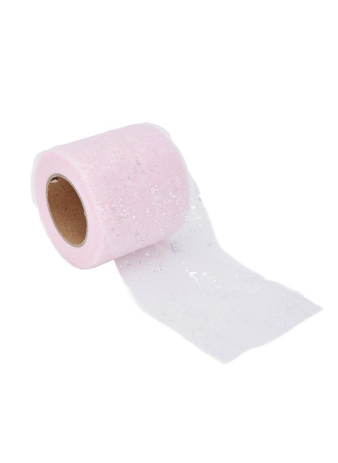 Thoraya Tulle Fabric 25 Yards 6cm Polyester Material Lightweight Portable Tulle Rolls for Clothing DecorationLight Pink  - Image 3