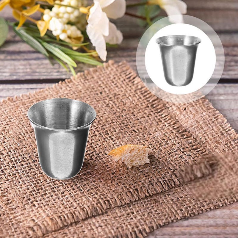 Stackable Stainless Steel Communion Cups 8 Pack Food Grade for Church Outdoor Use - Image 3