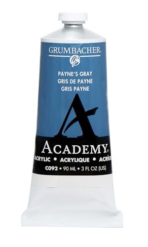 Grumbacher 90-ml Metal Tube Academy Acrylic Paint, Gloss, Payne's Gray - Image 1