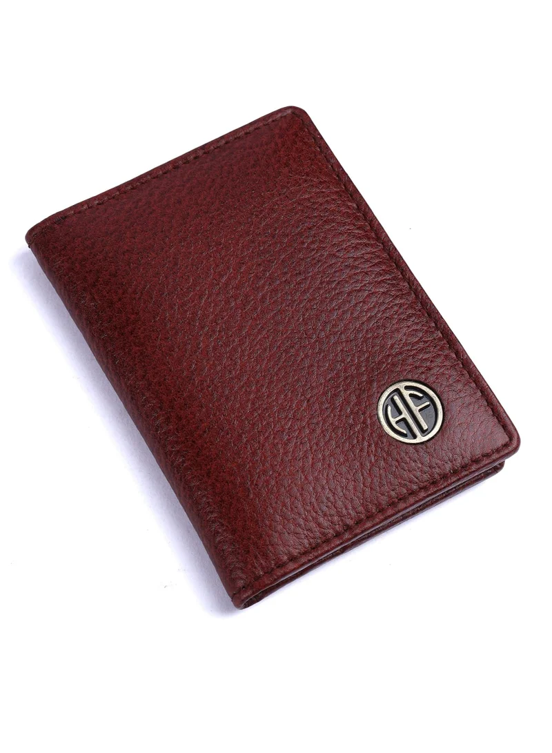 HAMMONDS FLYCATCHER Leather Card Holder for Men, Credit Card Holder, Slim Bi-Fold RFID Protected Credit Card Wallet for Men with 6 Card Slots, Metal Snap Button - Brown | 3882