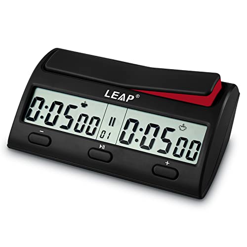 LEAP Chess Clock Advanced Digital Chess Timer with 7 Type 38 Timing Set Modes Including Single or Multi Period Countdown Restricted Moves or Time Function - Image 1