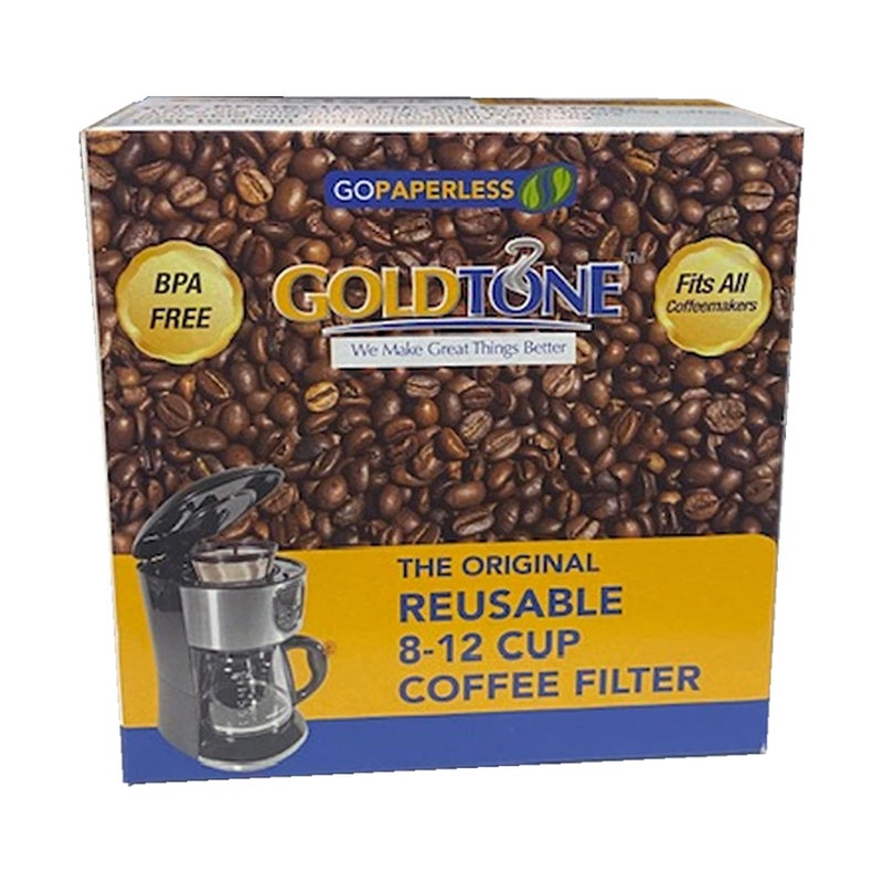 GOLDTONE Reusable 8-12 Cup Basket Coffee Filter fits Mr. Coffee Makers and Brewers, Replaces your Paper Coffee Filters, BPA Free - Image 2