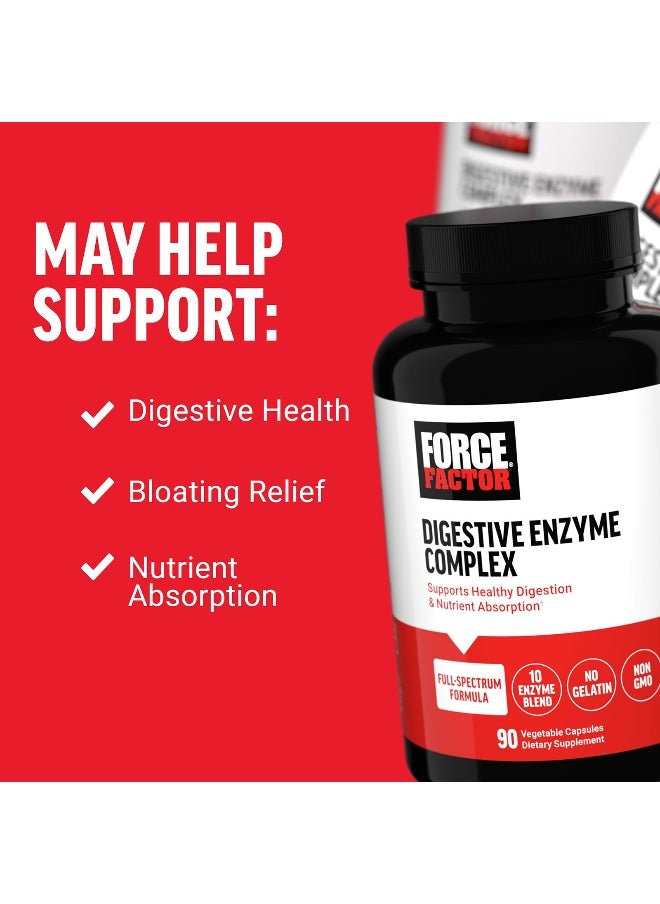 Force Factor Force Factor, Digestive Enzyme Complex, 150 mg, 90 Vegetable Capsules  - Image 3