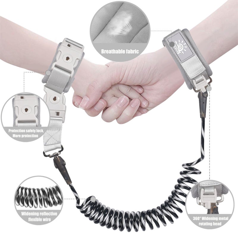 WSZCML Toddler Leash for Walking, Toddler Safety Harnesses Leashes, Safety Harness with Lock for Kids, Anti Lost Wrist Link for Toddlers ï¼ŒUpgrade with Reflective Tape Linerï¼ˆ6.5ftï¼‰for Kids - Image 4