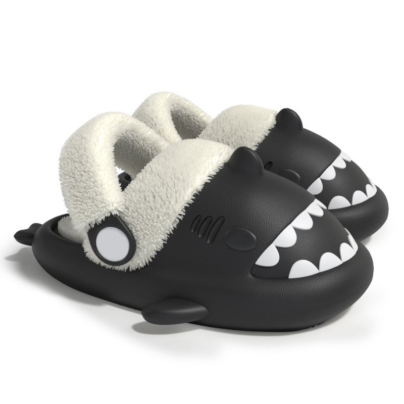 Winter Cotton Slippers with Removable Insole for Boys Black 