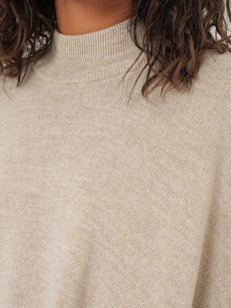 BIG DART BDART Slit Detailed Half Turtleneck Loose Sweater
