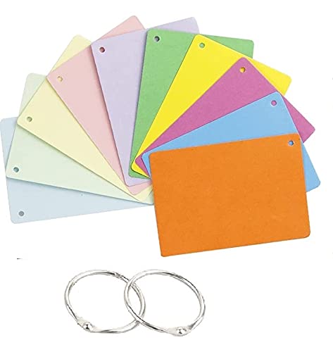 True-Ally unruled Index Flash Cards - 3x5 inch, Colored, 75 Cards, 200 GSM - with Free Binder Rings for cue Cards, Cheat Sheets, exam, Interview Preparation (3x5 inch Colored - 75 Sheets) - Image 1
