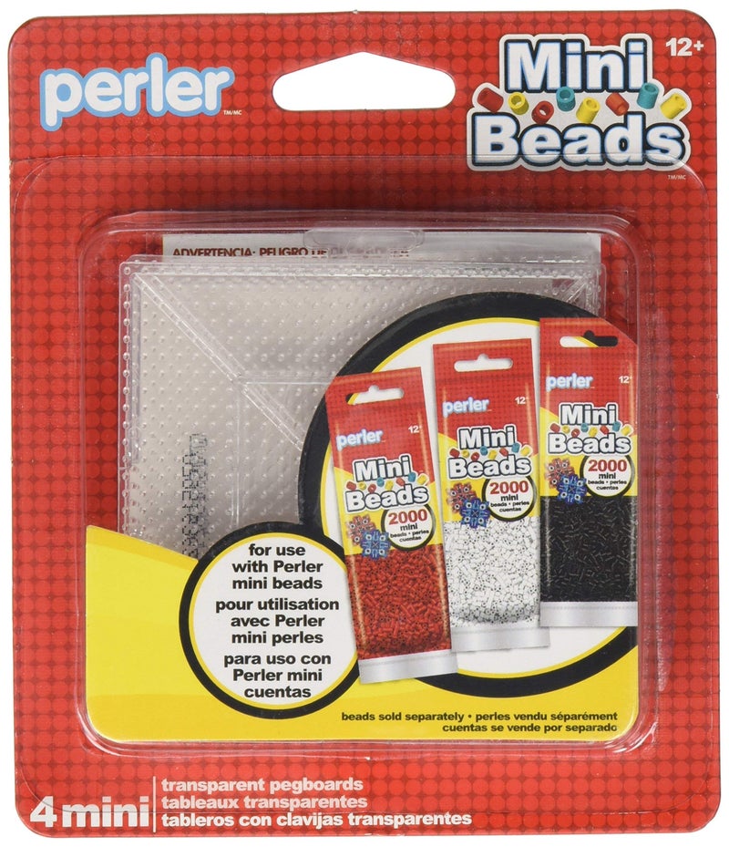 Perler Mini Beads Square Mini Pegboard Set, 4 pcs - Image 1