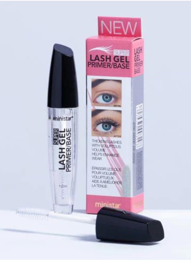 Ministar - Lash Gel Primer Base Mascara Primer for Eyelashes Lash and Brow Gel Mascara Eye Makeup Thickens Lashes with Voluptuous Volume and Helps Enhance Wear Separates Eyelashes and Sets Eyebrow - Image 1
