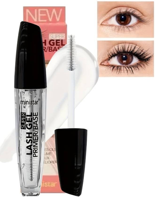 Ministar - Lash Gel Primer Base Mascara Primer for Eyelashes Lash and Brow Gel Mascara Eye Makeup Thickens Lashes with Voluptuous Volume and Helps Enhance Wear Separates Eyelashes and Sets Eyebrow - Image 1