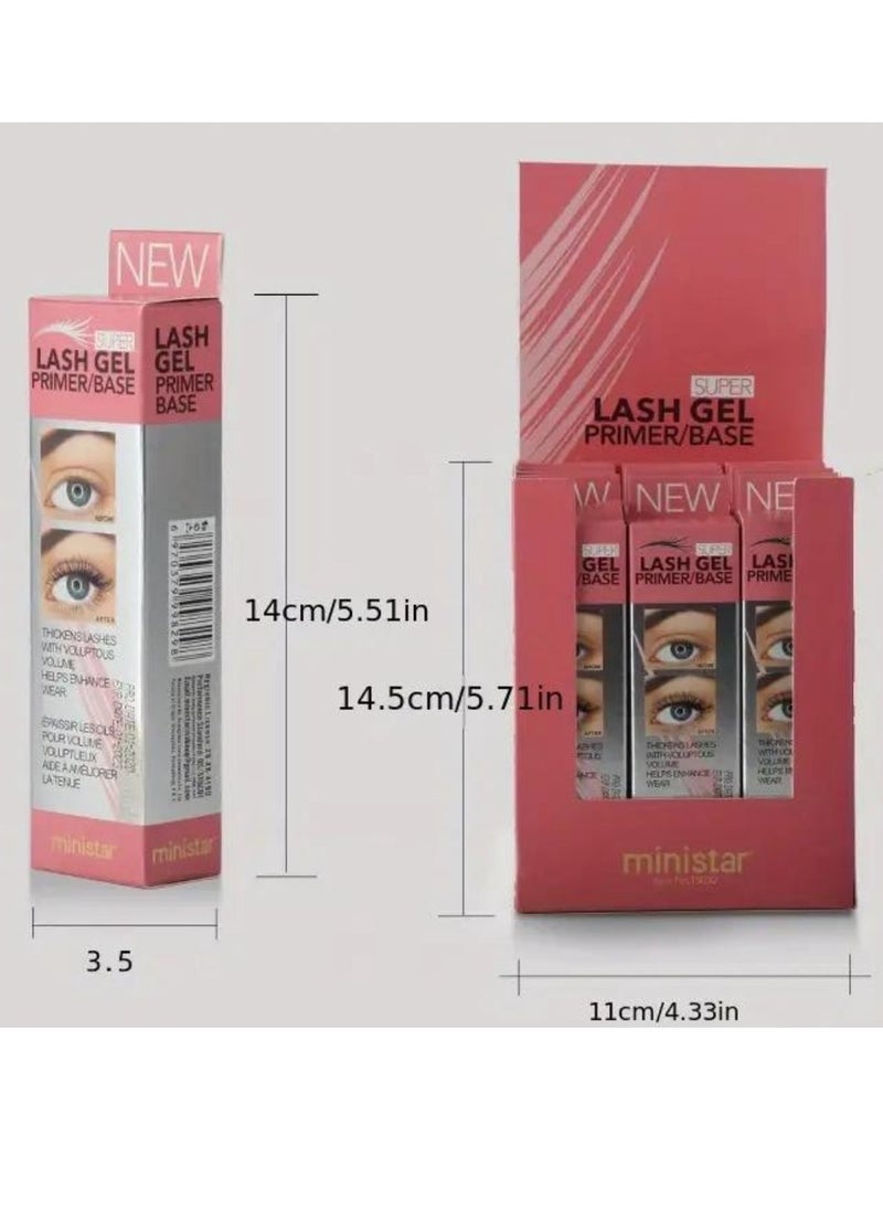 Ministar - Lash Gel Primer Base Mascara Primer for Eyelashes Lash and Brow Gel Mascara Eye Makeup Thickens Lashes with Voluptuous Volume and Helps Enhance Wear Separates Eyelashes and Sets Eyebrow - Image 1