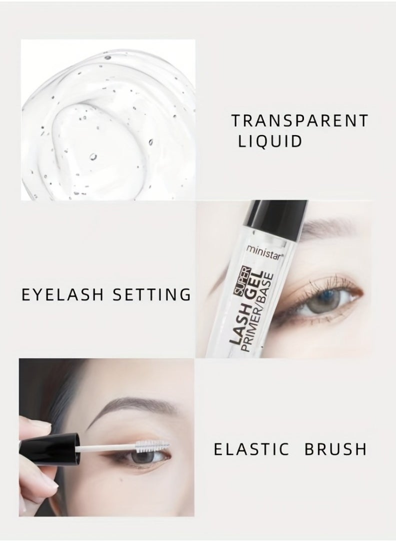 Ministar - Lash Gel Primer Base Mascara Primer for Eyelashes Lash and Brow Gel Mascara Eye Makeup Thickens Lashes with Voluptuous Volume and Helps Enhance Wear Separates Eyelashes and Sets Eyebrow - Image 1