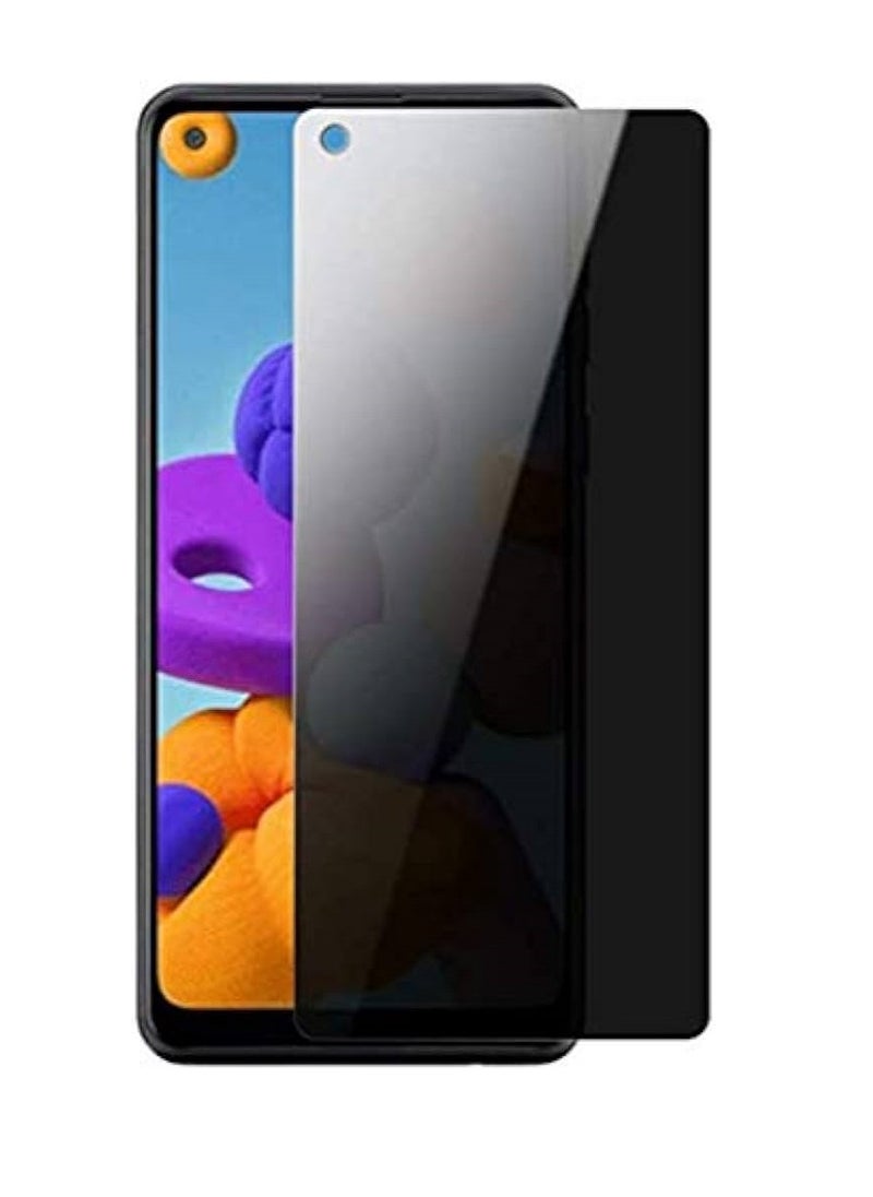we3 Tempered Glass Screen Protector Anti-Spy Privacy Designed For Samsung Galaxy A21s Full Screen Coverage And Bubble Free  - Image 1